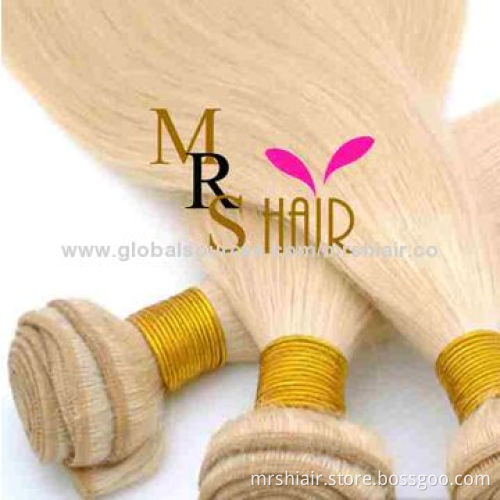 6A Unprocessed Color #613 Blonde European Remy Hair Straight Extensions
